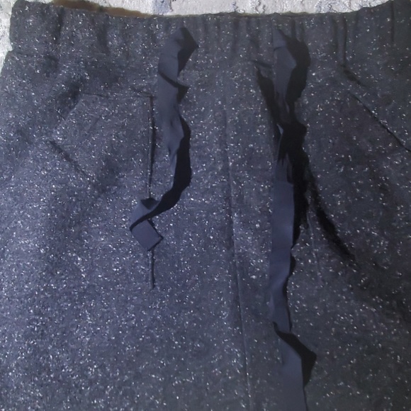 Loft MP Drawstring Mini Skirt Charcoal Grey White - Picture 3 of 8